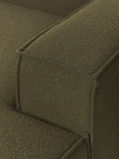 Chaise longue hoekmodule Lennon uit bouclé
