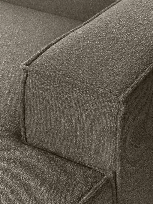 Chaise longue hoekmodule Lennon uit bouclé