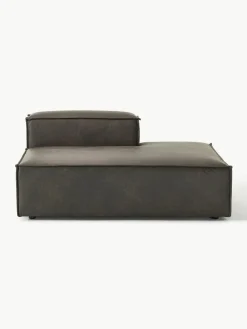Chaise longue module Lennon van gerecycled leer