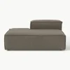 Chaise longue module Lennon uit bouclé