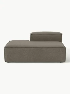 Chaise longue module Lennon uit bouclé