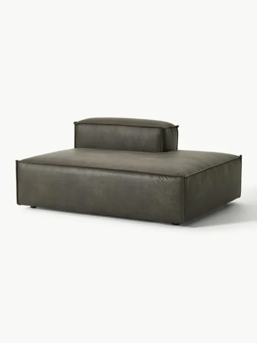 Chaise longue module Lennon van gerecycled leer