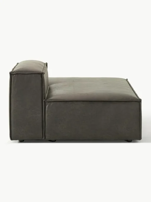 Chaise longue module Lennon van gerecycled leer
