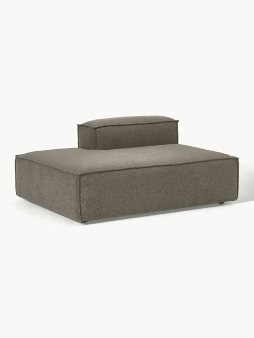 Chaise longue module Lennon uit bouclé