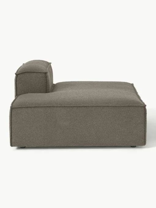 Chaise longue module Lennon uit bouclé