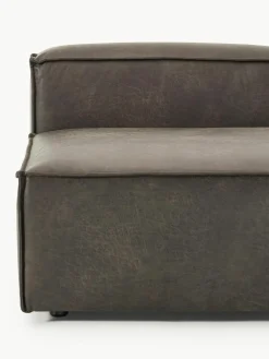 Chaise longue module Lennon van gerecycled leer