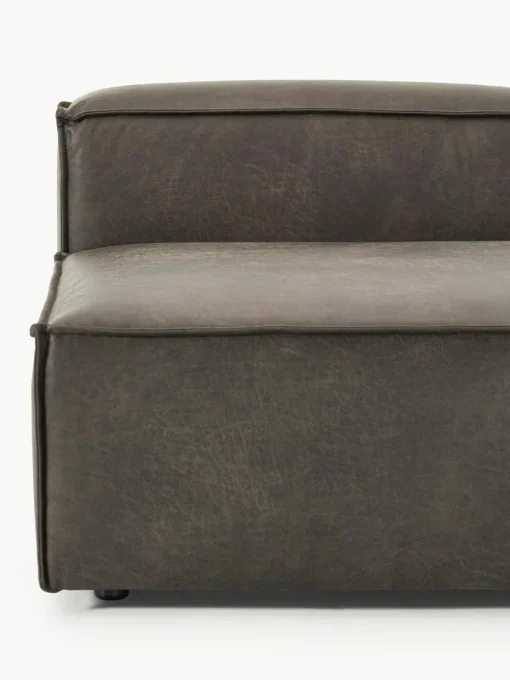 Chaise longue module Lennon van gerecycled leer