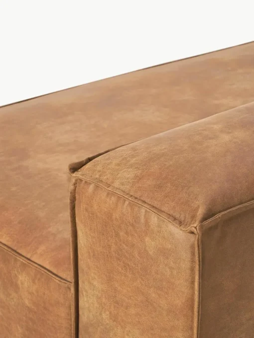 Chaise longue module Lennon van gerecycled leer