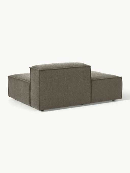 Chaise longue module Lennon uit bouclé