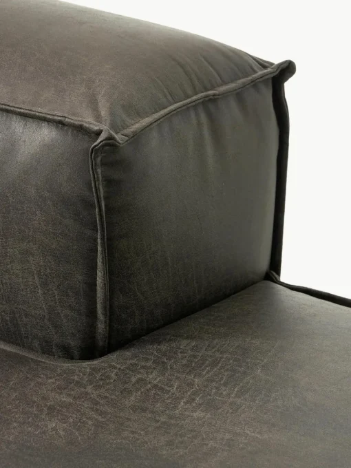 Chaise longue module Lennon van gerecycled leer