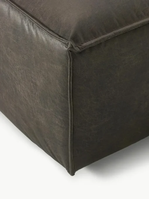 Chaise longue module Lennon van gerecycled leer