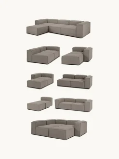 Chaise longue module Lennon uit bouclé