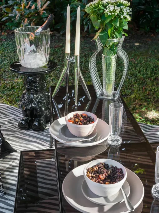 Champagneglas Jellies met structuurpatroon, 4 stuks