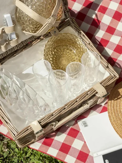 Champagneglas Jellies met structuurpatroon, 4 stuks
