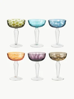 Champagneglazen Cuttings, set van 6
