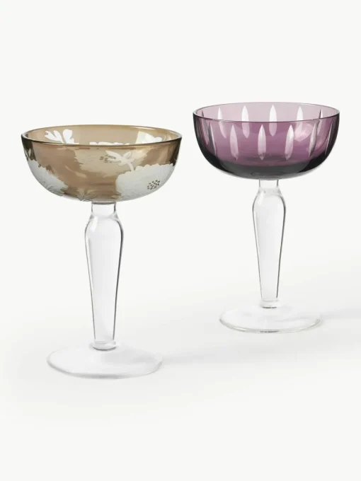 Champagneglazen Cuttings, set van 6
