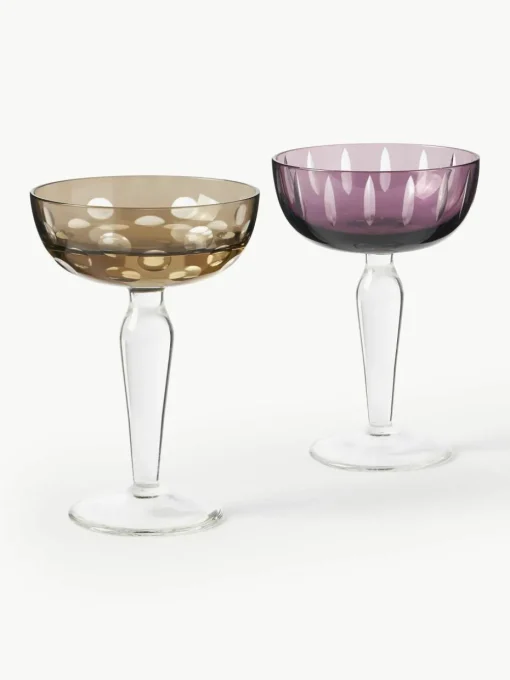 Champagneglazen Cuttings, set van 6