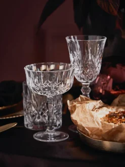 Champagneglazen Opera met reliëf, 6 stuks