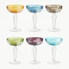 Champagneglazen Peony, set van 6
