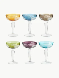 Champagneglazen Peony, set van 6