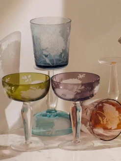 Champagneglazen Peony, set van 6