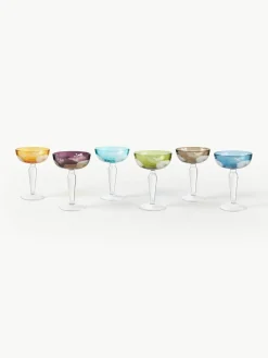 Champagneglazen Peony, set van 6