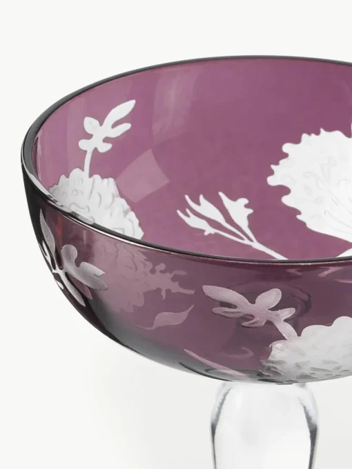 Champagneglazen Peony, set van 6