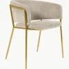 Chenille fauteuils Runnie, set van 2