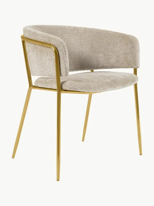 Chenille fauteuils Runnie, set van 2