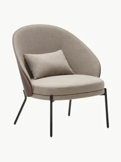 Chenille lounge fauteuil Eamy