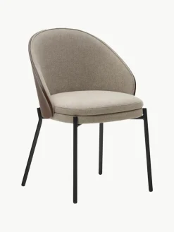 Chenille-gestoffeerde stoel Eamy