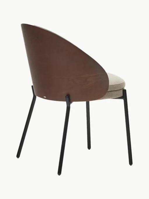 Chenille-gestoffeerde stoel Eamy
