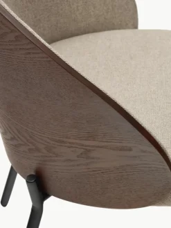 Chenille-gestoffeerde stoel Eamy