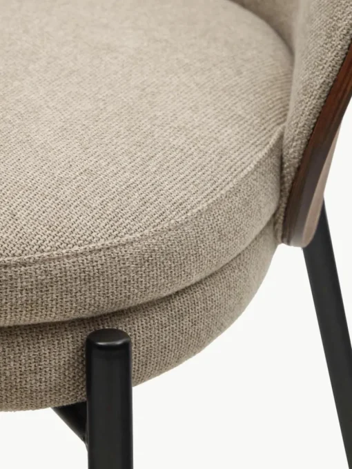Chenille-gestoffeerde stoel Eamy
