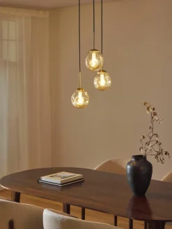 Cluster hanglamp Amora van glas