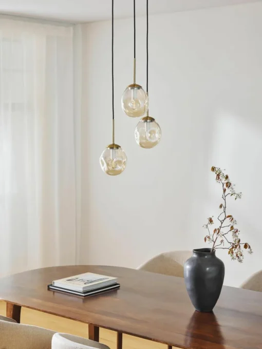 Cluster hanglamp Amora van glas