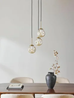 Cluster hanglamp Amora van glas