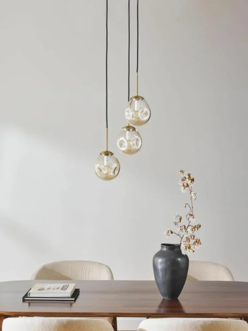 Cluster hanglamp Amora van glas