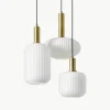 Cluster hanglamp Candela van opaalglas