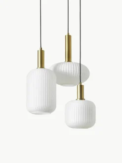 Cluster hanglamp Candela van opaalglas