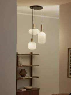 Cluster hanglamp Candela van opaalglas