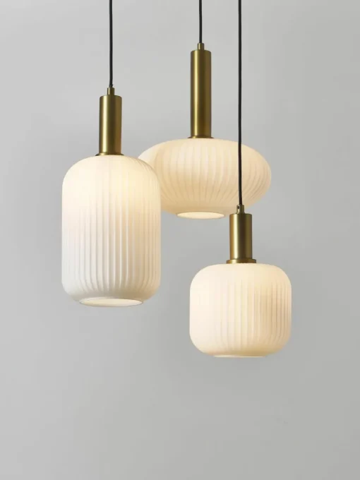 Cluster hanglamp Candela van opaalglas