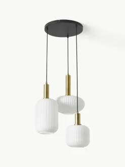 Cluster hanglamp Candela van opaalglas