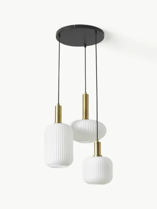 Cluster hanglamp Candela van opaalglas