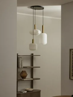 Cluster hanglamp Candela van opaalglas