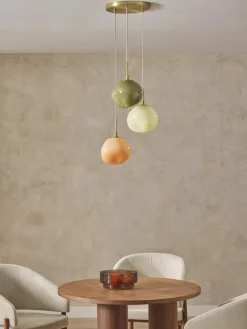 Cluster hanglamp Josie van opaalglas