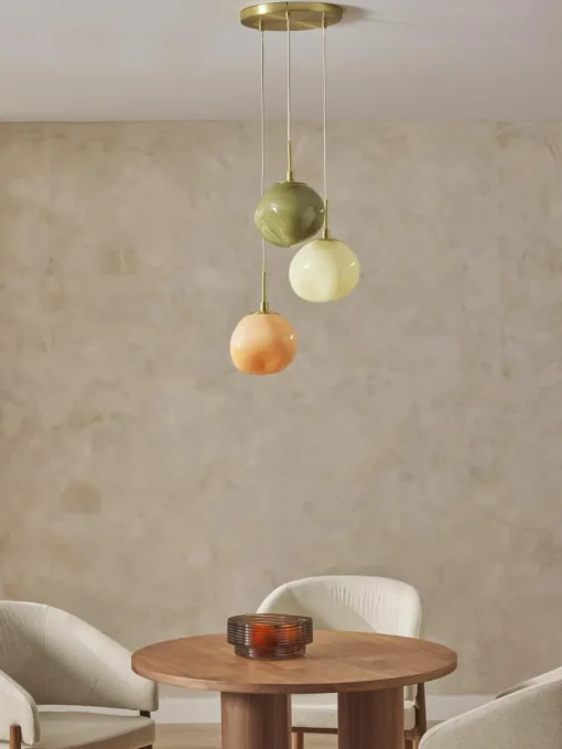 Cluster hanglamp Josie van opaalglas
