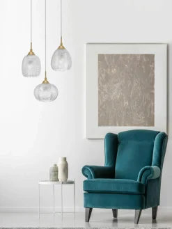 Cluster hanglamp Vario van gesatineerd glas