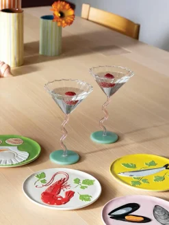 Cocktailglazen Curve uit borosilicaatglas, 2 stuks