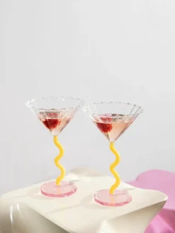 Cocktailglazen Curve van borosilicaatglas, 2 stuks